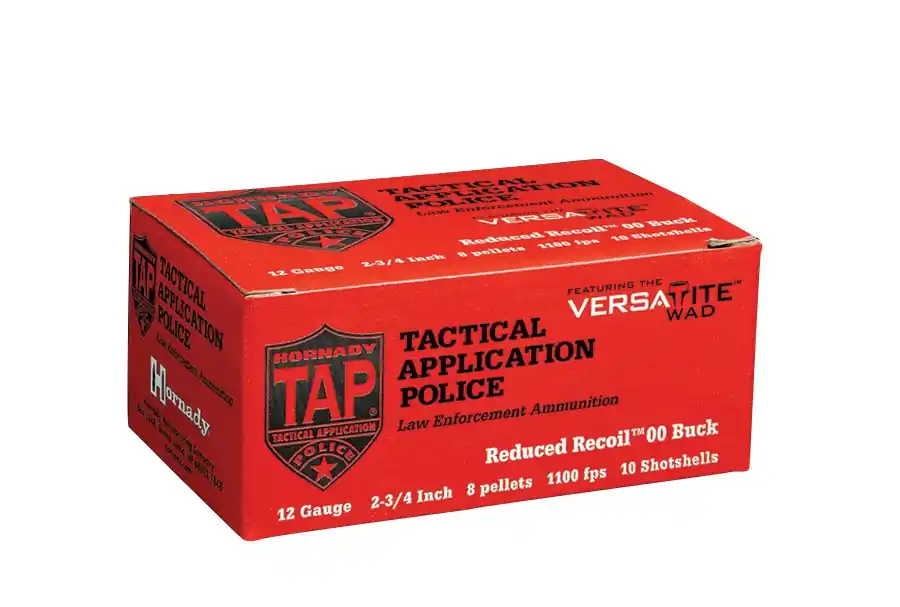 Hornady 12 Gauge TAP Reduced Recoil 00 Buck LE - 100 Rounds - CASE