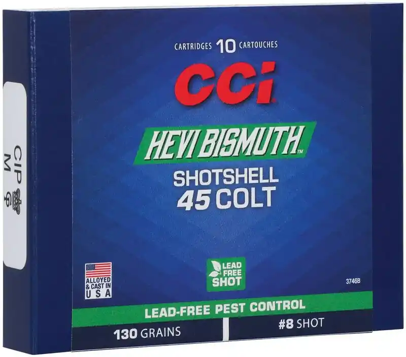 CCI Heavi-Bismuth Shotshell Ammunition - 45 Long Colt - 130 Grains - #8 Shot - 10 Rounds