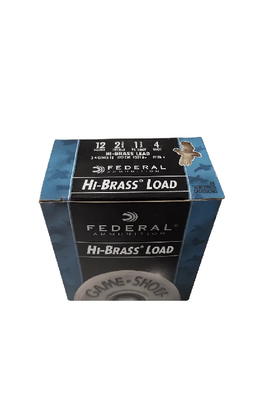 Federal Ammunition - 12 Gauge - 2 3/4" - 1 1/4 Oz. - 3 3/4 Dram EQ - 4 Shot - 25 Rounds