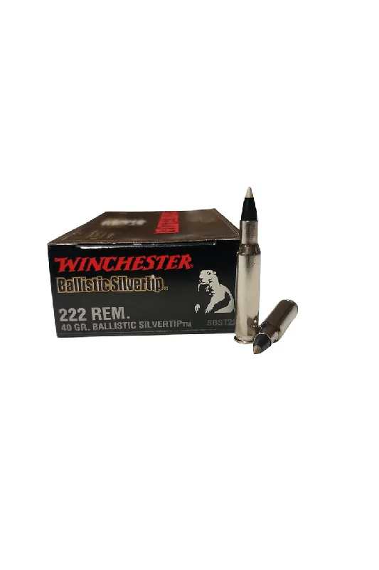 Winchester Ballistic Silver Tip Ammunition - 222 Remington - 40 Grain Ballistic Silvertip - 20 Rounds