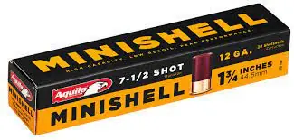 Aguila Mini shell Ammunition - 12 Gauge - 1 3/4" - 5/8 Oz. - 7 1/2 Lead Shot - 20 Rounds
