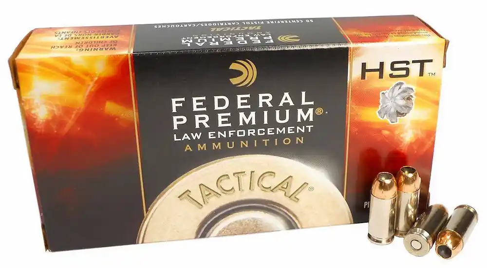 Federal Premium Ammunition - 40 S&W - 165 Grain HST Hollow Point - 50 Rounds - Nickel Plated Brass