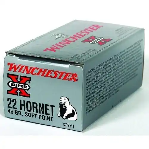 Winchester Super-X Ammunition - 22 Hornet - 45 Grain Jacketed Soft Point - 50 Rounds