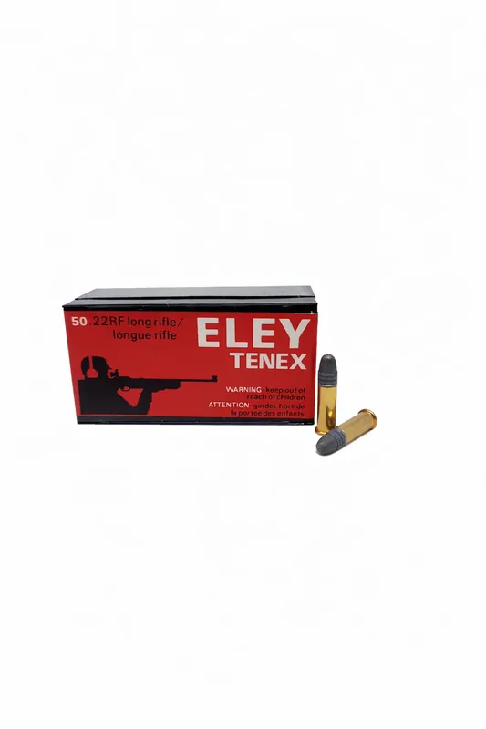 Eley TENEX Ammunition - 22 Long Rifle - 40 Grain Lead Round Nose - 50 Rounds