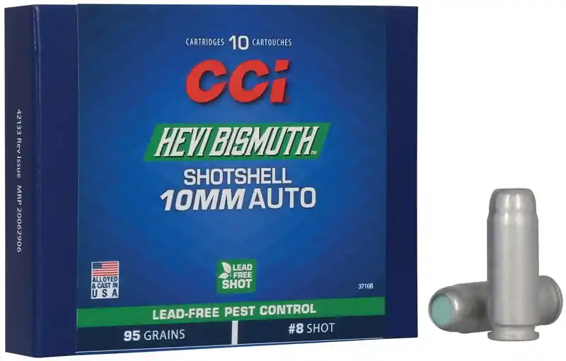 CCI Heavi-Bismuth Shotshell Ammunition - 10 MM Auto - 95 Grains - #8 Shot - 10 Rounds
