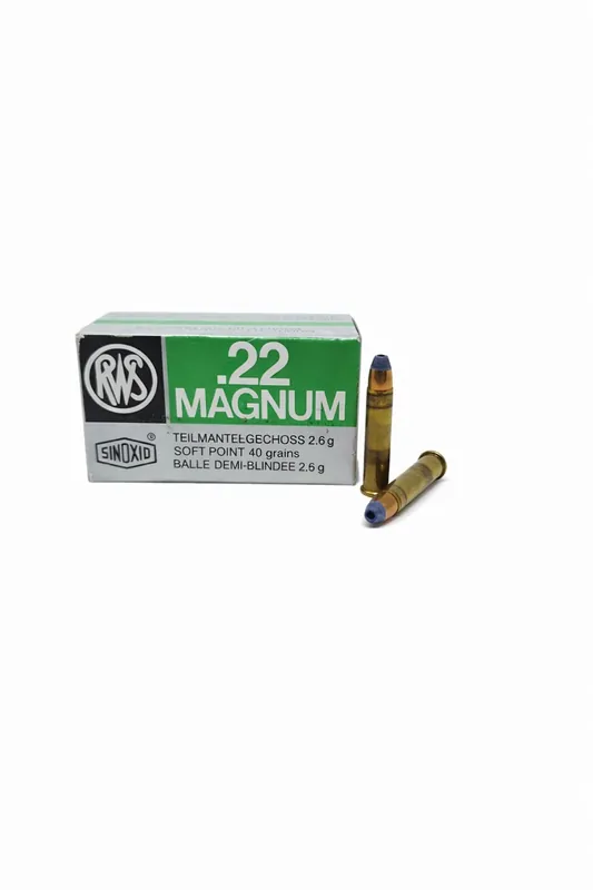 RWS Ammunition - 22 Winchester Magnum - 40 Grain Soft Point - 50 Rounds