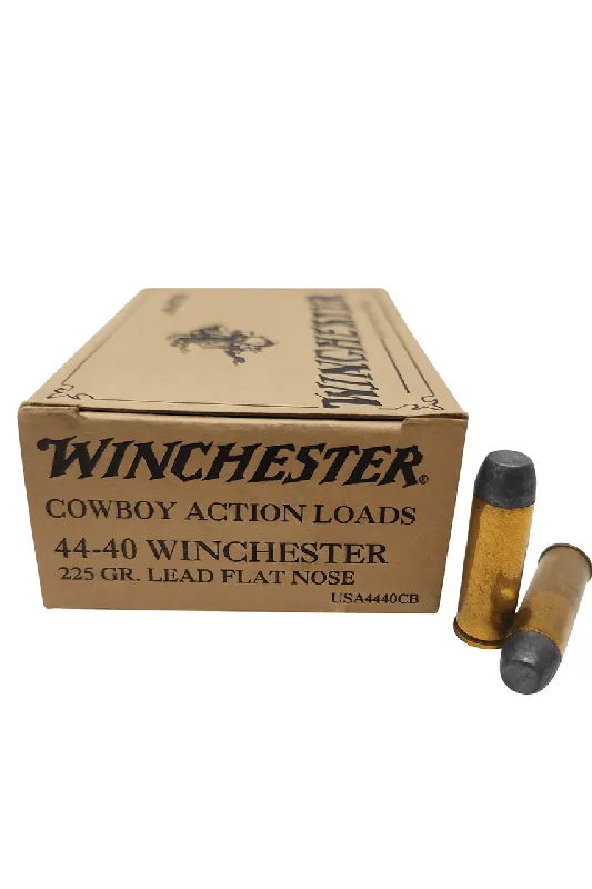 Winchester Cowboy Action Ammunition - 44-40 Winchester - 225 Grain Lead Flat Nose - 50 Rounds