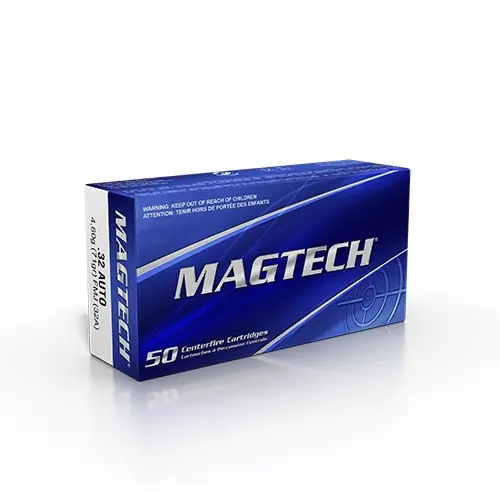 Magtech Ammunition - 32 Auto - 71 Grain Full Metal Jacket - 50 Rounds - Brass Case