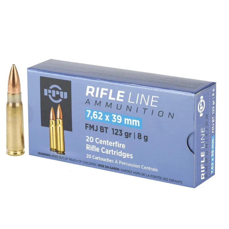Prvi Partizan Ammunition - 7.62x39mm - 123 Grain Full Metal Jacket - 20 Rounds