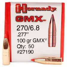 Hornady Bullets - .227" (270 Cal/ 6.8MM) - 100 Grain GMX - 50 Projectiles