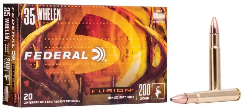 Federal Fusion Ammunition - 35 Whelen - 200 Grain Bonded Soft Point - 20 Rounds