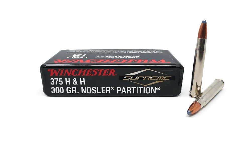 Winchester Supreme Ammunition - 375 H&H Magnum - 300 Grain Nosler Partition - 20 Rounds