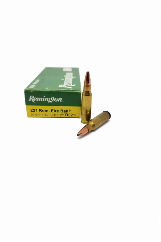 Remington Ammunition - 221 Remington Fireball - 50 Grain Pointed Soft Point - 20 Rounds - Brass Case