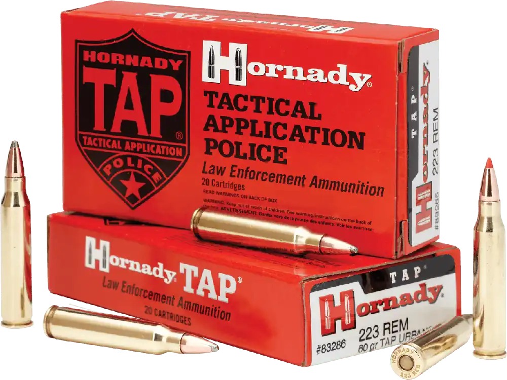Hornady 223 Rem 60 Grain TAP Urban LE - 200 Rounds - Brass Case