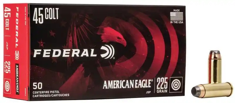 Federal American Eagle Ammunition - 45 Long Colt - 225 Grain Jacketed Soft Point - 50 Rounds