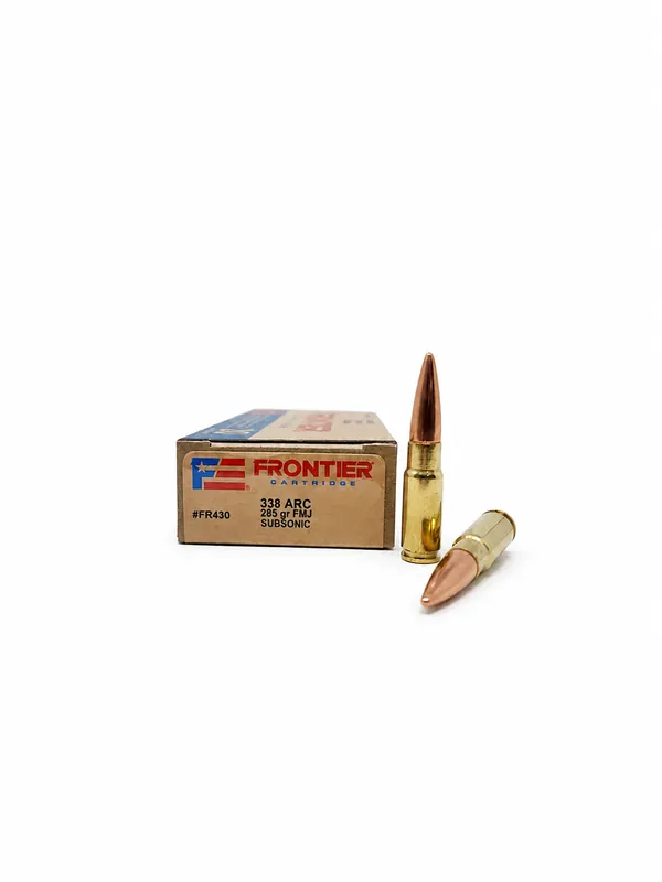 Frontier Subsonic Ammunition - 338 ARC - 285 Grain Full Metal Jacket - 200 Rounds