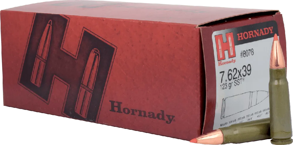 Hornady Ammunition - 7.62x39mm - 123 Grain SST - Steel Case - 50 Rounds