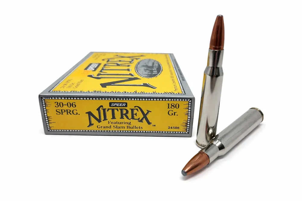 Speer Nitrex Ammunition - 30-06 Springfield - 180 Grain Grand Slam - 20 Rounds - Brass Case