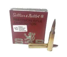 Sellier & Bellot Ammunition 338 Lapua Magnum - 300 Grain Hollow Point Boat Tail - 10 Rounds