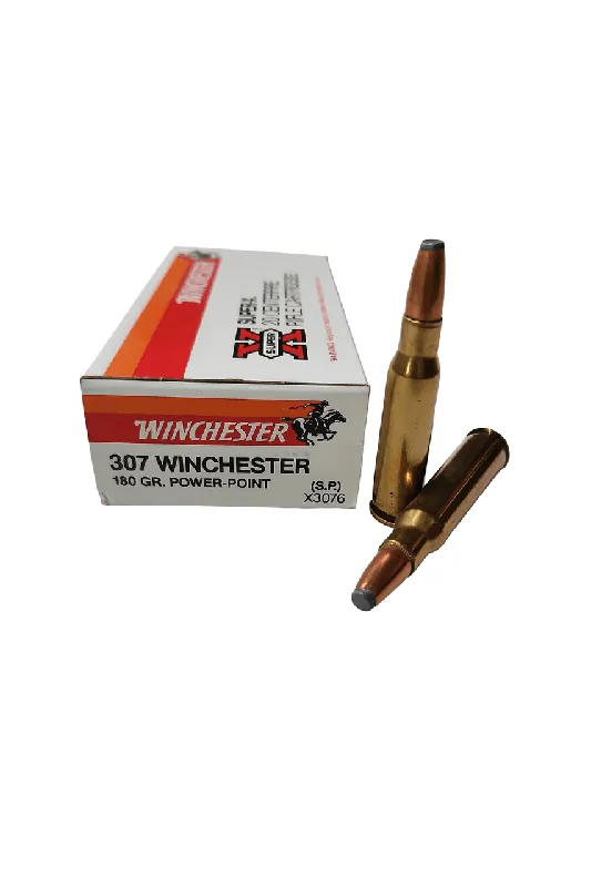 Winchester Super X Ammunition - 307 Winchester - 180 Grain Power Point - 20 Rounds - Brass Case