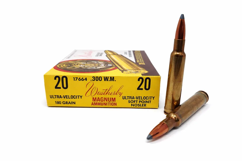 Weatherby Ammunition - 300 Weatherby Magnum - 180 Grain Nosler Soft Point - 20 Rounds