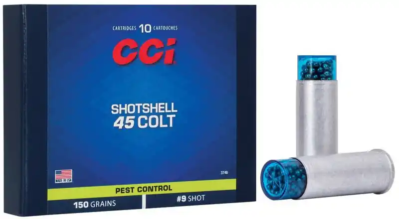 CCI ShotShell Ammunition - 45 Long Colt - #9 Shot - 10 Rounds - Aluminum Case