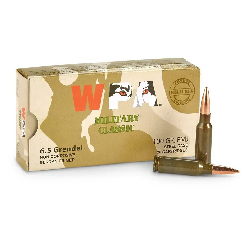 Wolf Performance Ammunition 6.5 Grendel - 100 Grain Full Metal Jacket - 20 Rounds - Steel Case