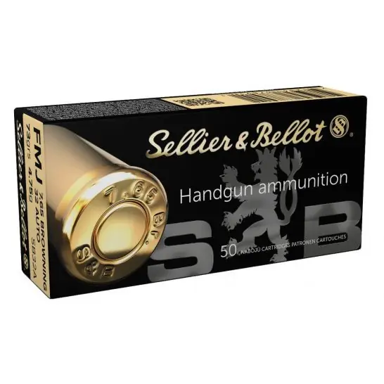 Sellier & Bellot Ammunition - 32 Auto - 73 Grain Full Metal Jacket - 50 Rounds