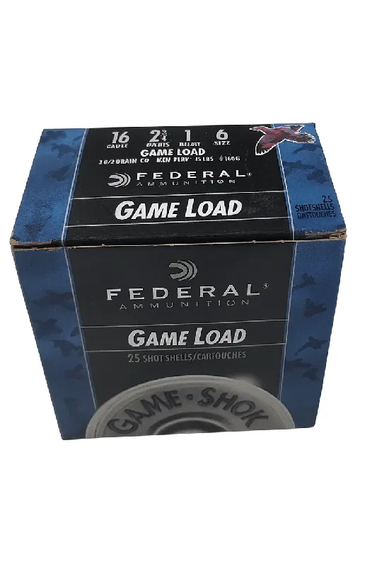 Federal Ammunition - 16 Gauge - 2 3/4" - 1 Oz. - 2 1/2 Dram EQ - 6 Shot - 25 Rounds