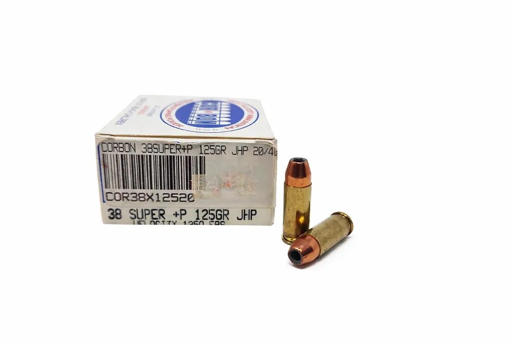 Cor Bon Ammunition - 38 Super +P - 125 Grain Jacketed Hollow Point - 20 Rounds