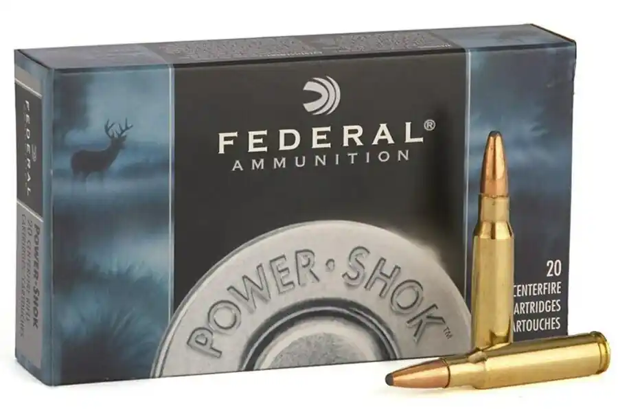 Federal Power-Shok Ammunition - 300 Savage - 180 Grain Power Point - 20 Rounds - Brass Case