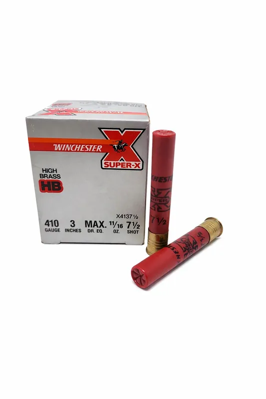 Winchester Super-X Ammunition - 410 Gauge - 3" - Max DR. EQ. - 11/16 Oz. - 7 1/2 Lead Shot - 25 Rounds