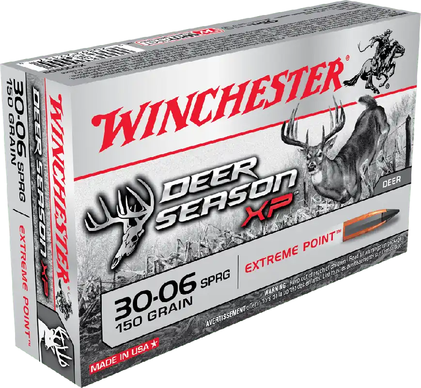 Winchester Deer Season XP - 30-06 Springfield 150 Grain Extreme Point Polymer Tip - 200 Rounds - Brass Case