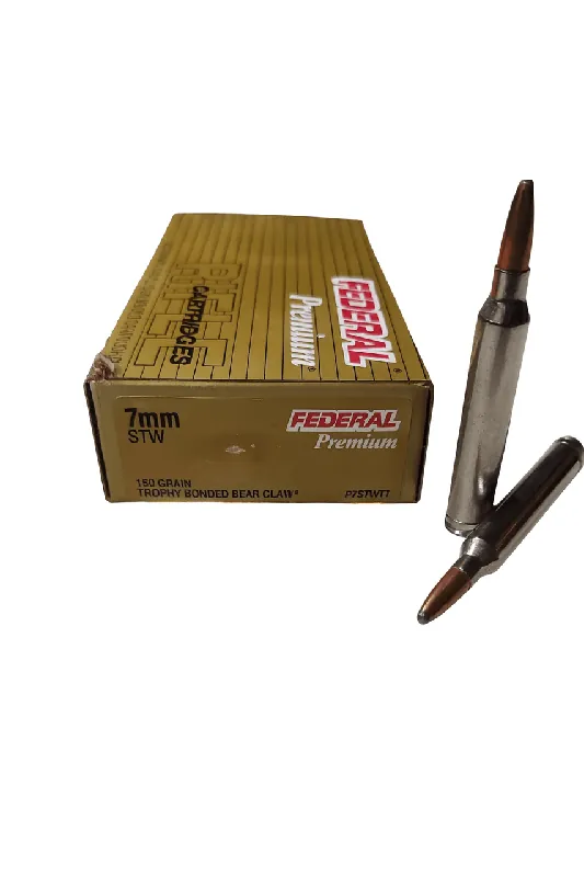 Federal Premium Ammunition - 7 MM STW - 150 Grain Trophy Bonded Bear Claw - 20 Rounds