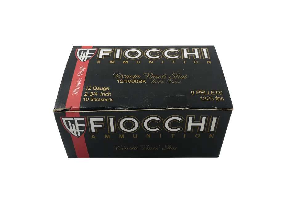 Fiocchi Ammunition - 12 Gauge - 2 3/4" - 00 Buck - 9 Pellets - 10 Rounds