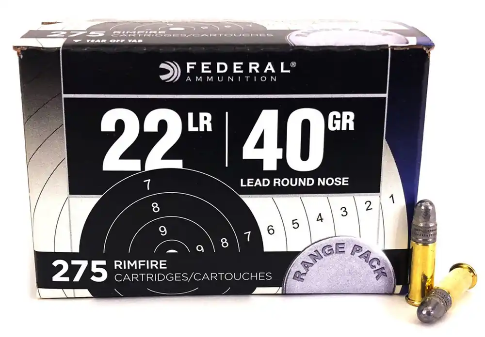 Federal Ammunition - 22 Long Rifle - 40 Grain Lead Round Nose - 275 Rounds