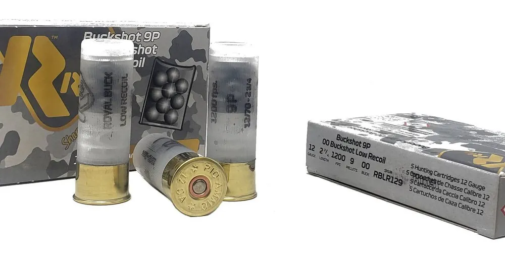 Rio Low Recoil Ammunition - 12 Gauge - 2 3/4" - 9 Pellets - 00 Buck - 5 Rounds