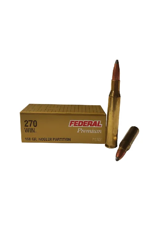Federal Premium Ammunition - 270 Winchester - 150 Grain Nosler Partition - 20 Rounds