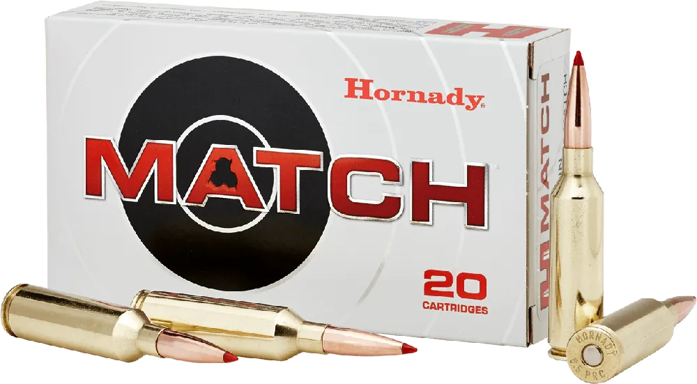 Hornady Match Ammunition - 6.5 PRC - 147 Grain ELD Match - 20 Rounds - Brass Case