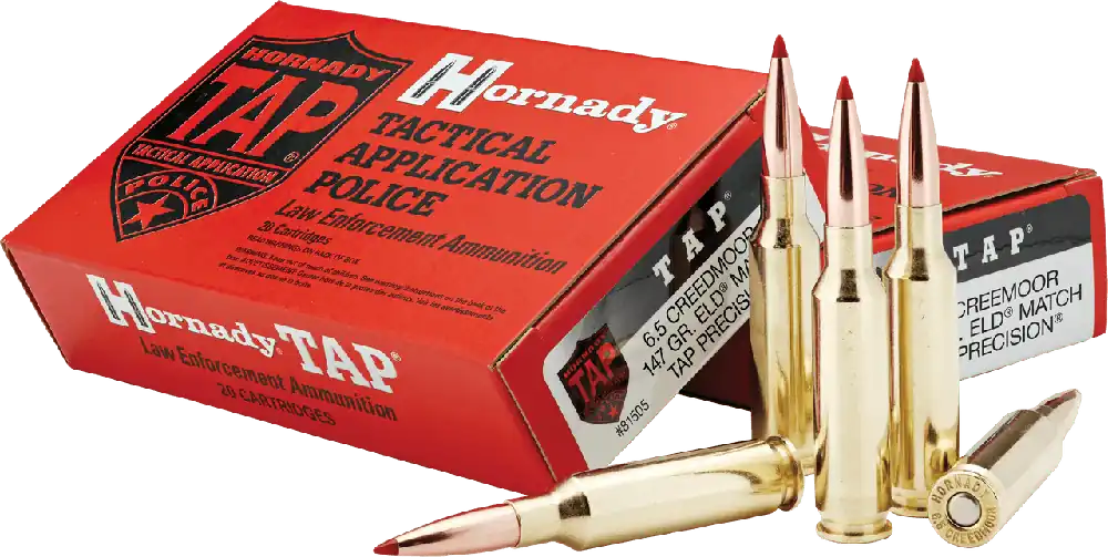 Hornady 6.5 Creedmoor 147 Grain ELD Match TAP LE - 200 Rounds - Brass Case