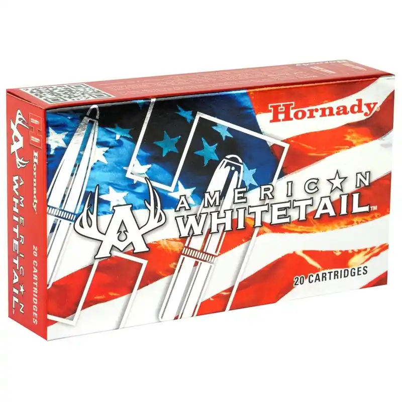 Hornady American Whitetail Ammunition - 308 Winchester - 165 Grain Interlock - 20 Rounds - Brass Case