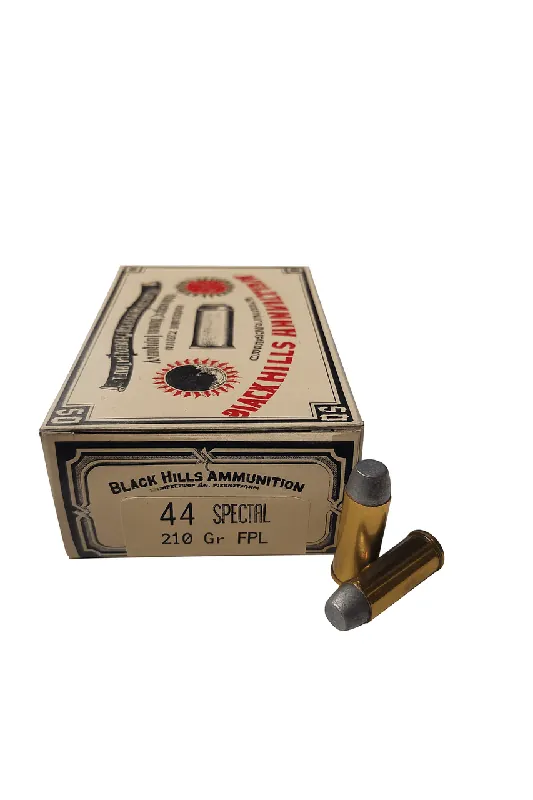 Black Hills Ammunition - 44 Special - 210 Grain Lead Flat Point - 50 Rounds - Brass Case