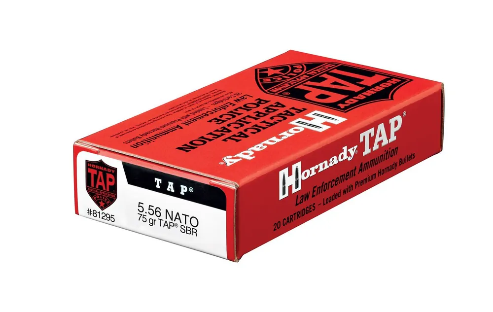 Hornady 5.56 NATO 75 Grain TAP SBR LE - 20 Rounds - Brass Case
