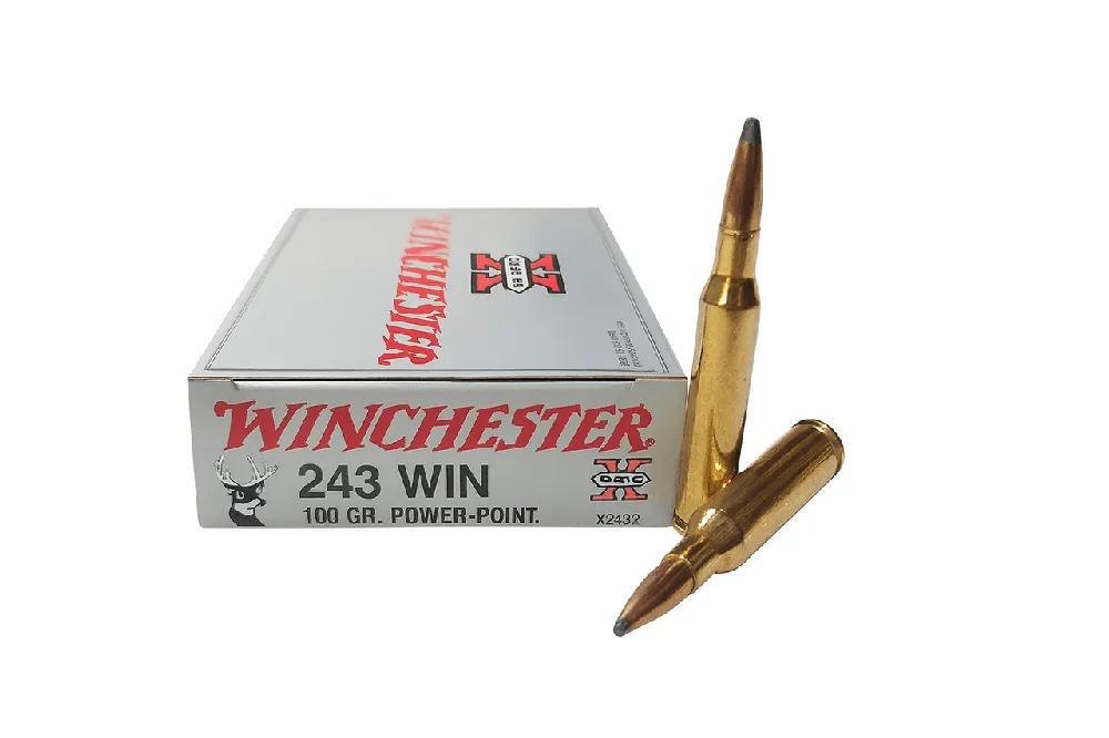 Winchester Varmint-X Ammunition - 243 Winchester - 100 Grain Power Point - 20 Rounds - Brass Case