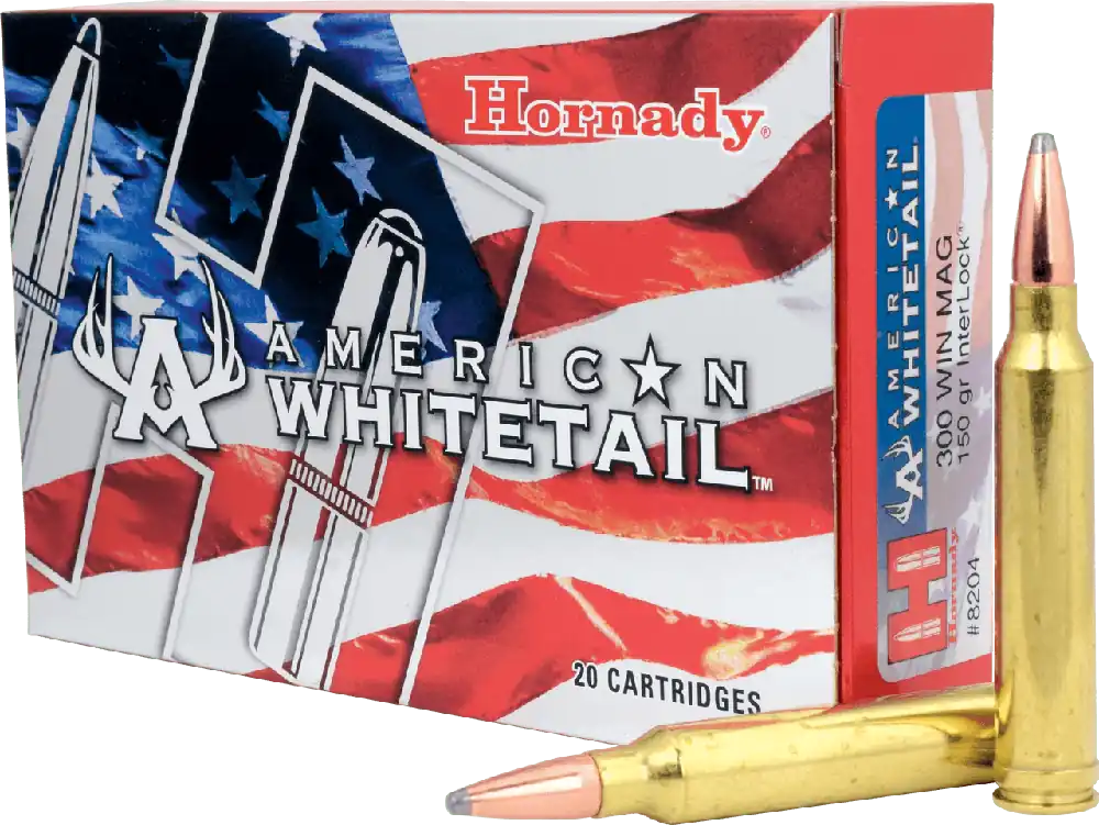 Hornady American Whitetail - 300 Winchester Magnum - 150 Grain Interlock Soft Point - 20 Rounds