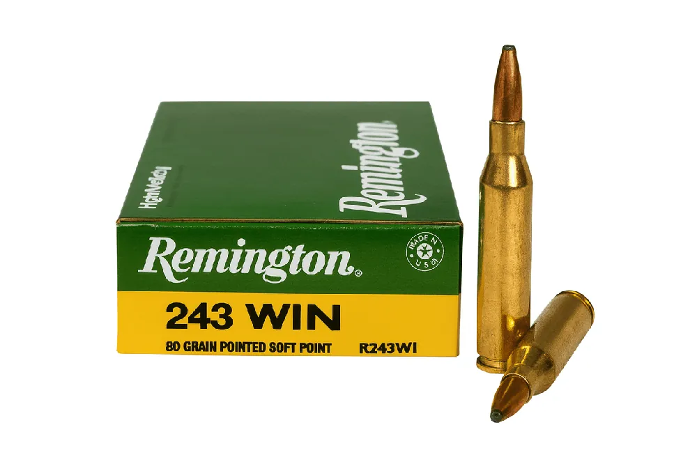 Remington Ammunition - 243 Winchester - 80 Grain Pointed Soft Point - 20 Rounds