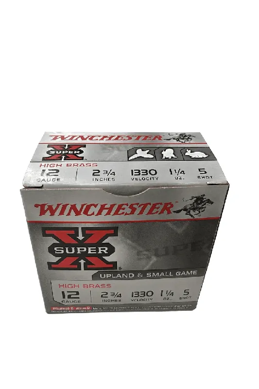 Winchester Super-X Ammunition - 12 Gauge - 2 3/4" - 1 1/4 OZ - 5 Shot - 25 Rounds