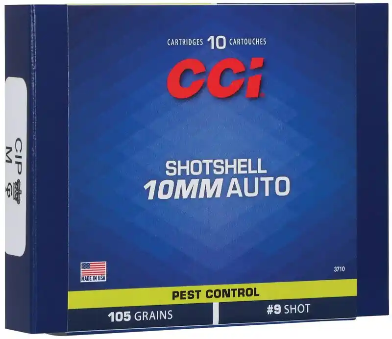 CCI Shotshell Ammunition - 10 MM Auto - 105 Grains - #9 Shot - 10 Rounds