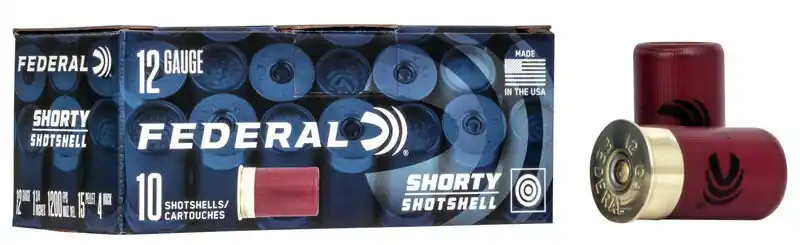 Federal Shorty Shotshell Ammunition - 12 Gauge - 1 3/4" - 15/16 Oz. - 8 Shot - 10 Rounds