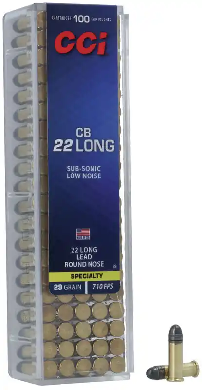 CCI CB Ammunition - 22 Long - 29 Grain Lead Round Nose - 100 Rounds